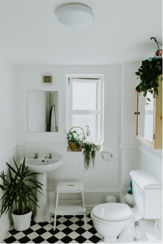 clean white bathroom